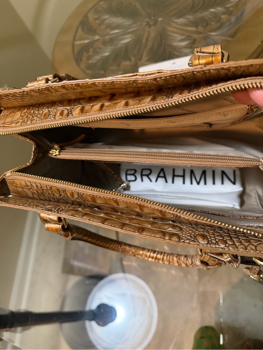 Brahmin Small Finley Satchel Driftwood with Removable Strap - Picture 11 of 14
